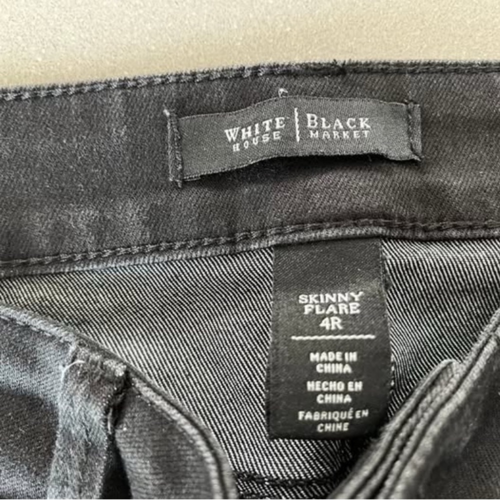 White House Black Market black Skinny Flare Pants